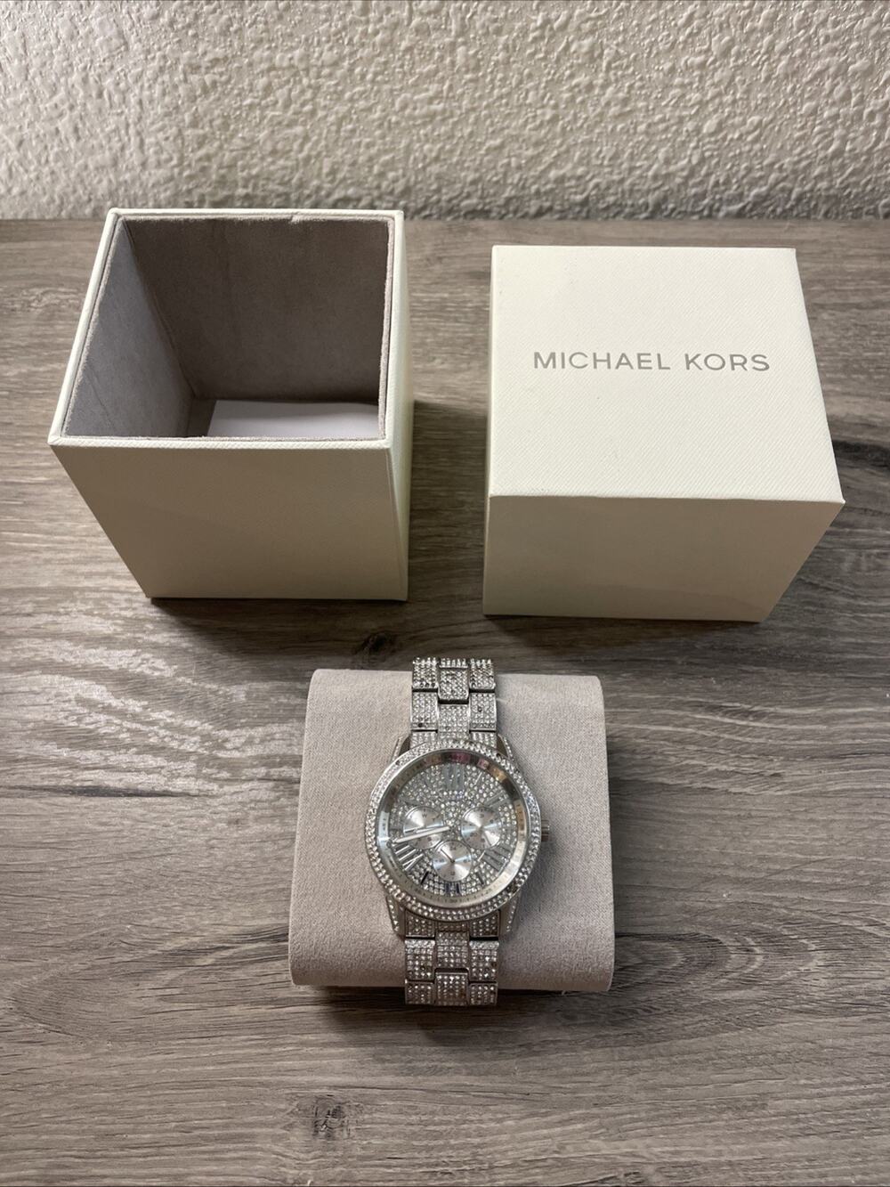 Michael Kors MK6788 Brynn Pavé Silver Chronograph Women's Watch - MSRP $495